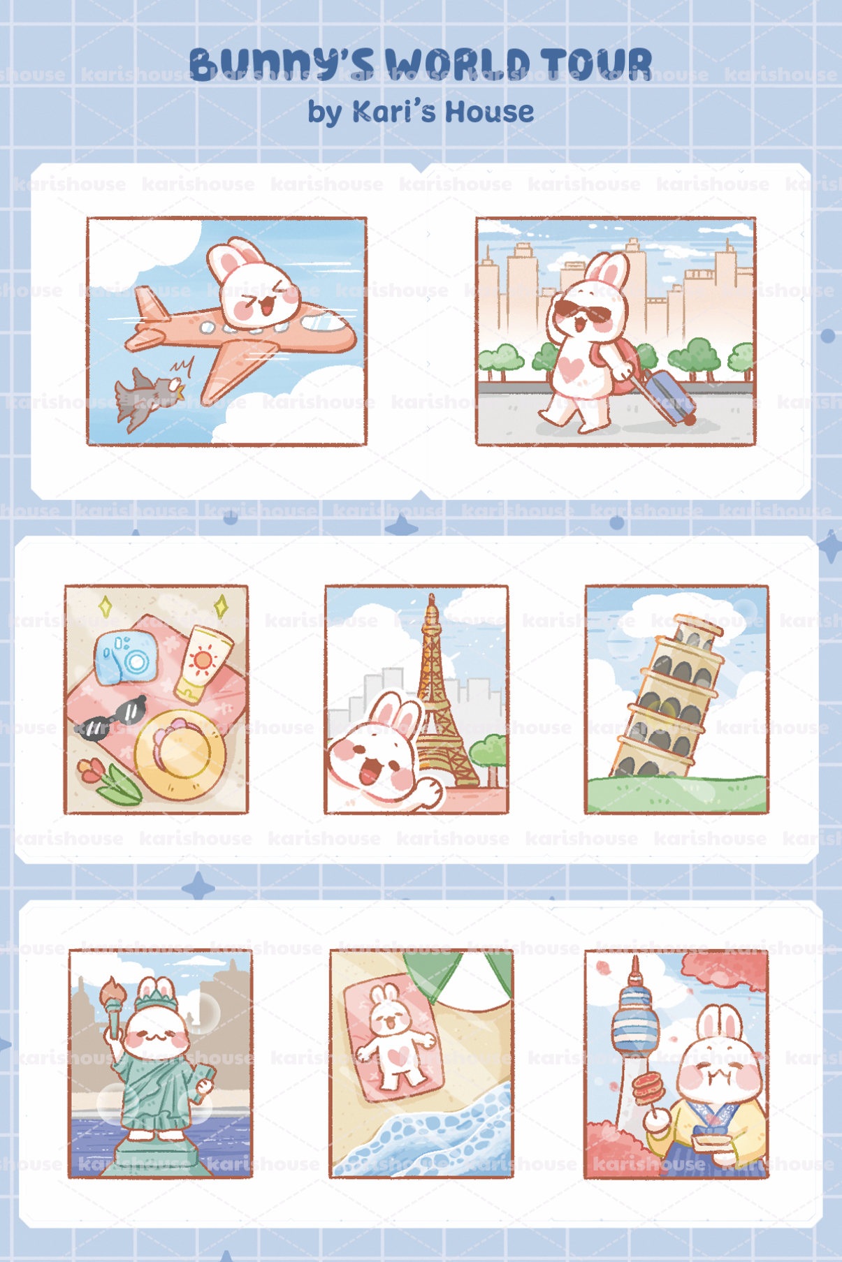 Bunny’s World Tour Sticker Sheet