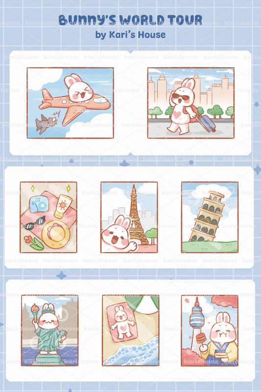 Bunny’s World Tour Sticker Sheet