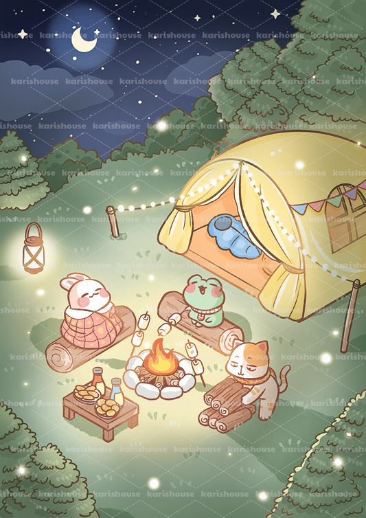 Camping Postcard