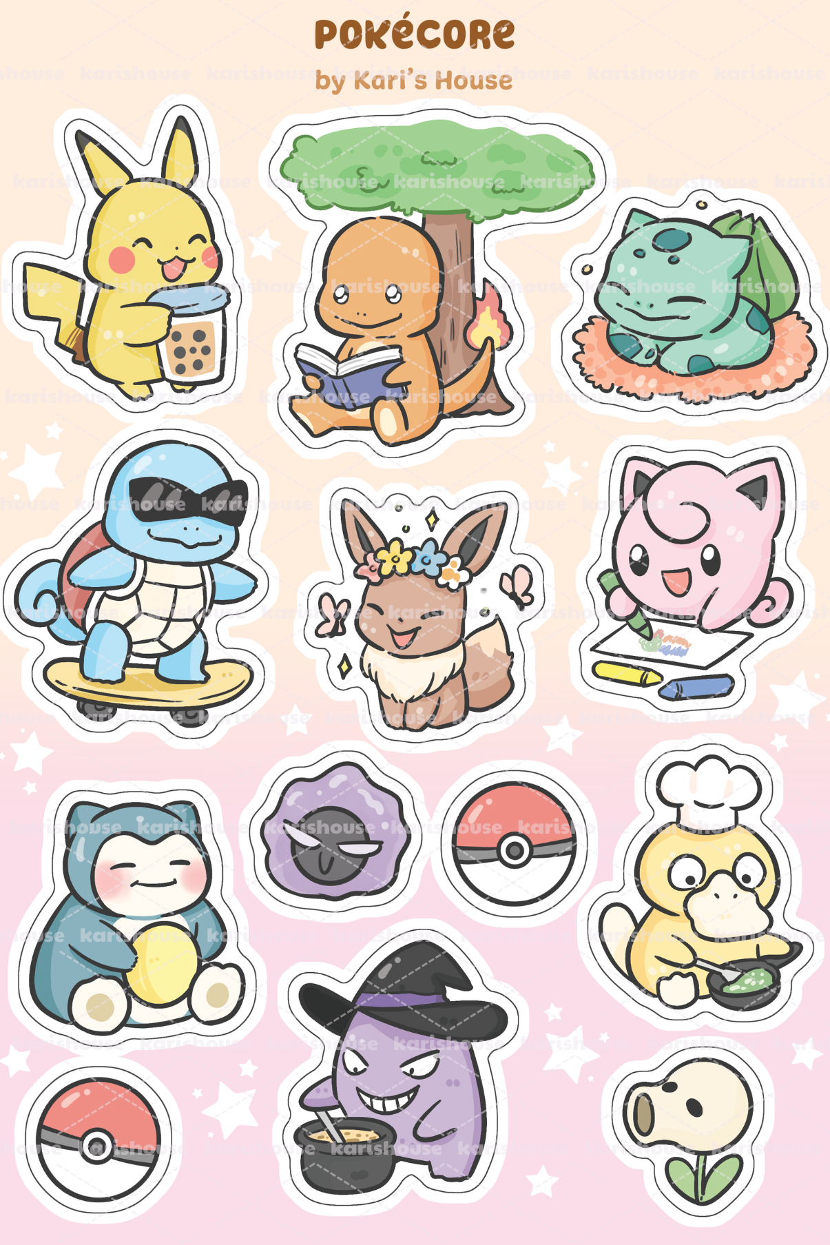 Pokecore Sticker Sheet