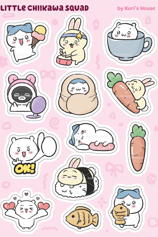 Little Chiikawa Squad Sticker Sheet