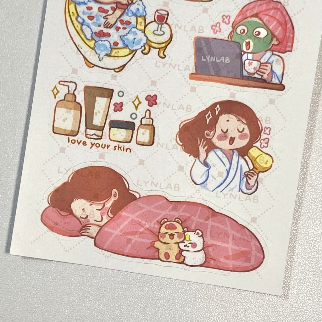 Night Routine Sticker Sheet - LynLab