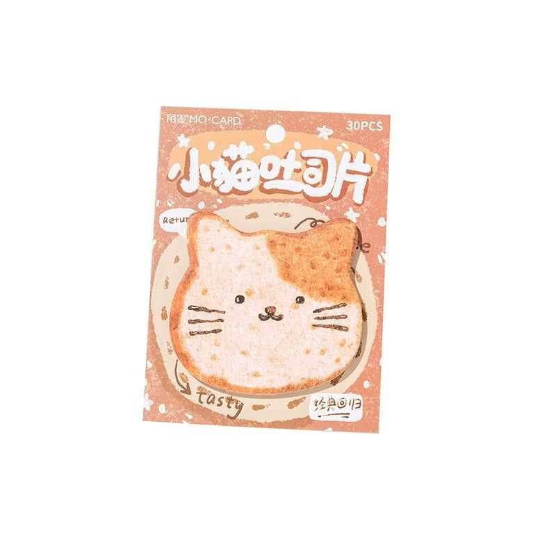 Cat Bread Sticky Notepad