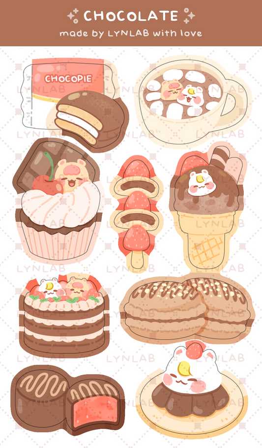 Chocolate Sticker Sheet - LynLab