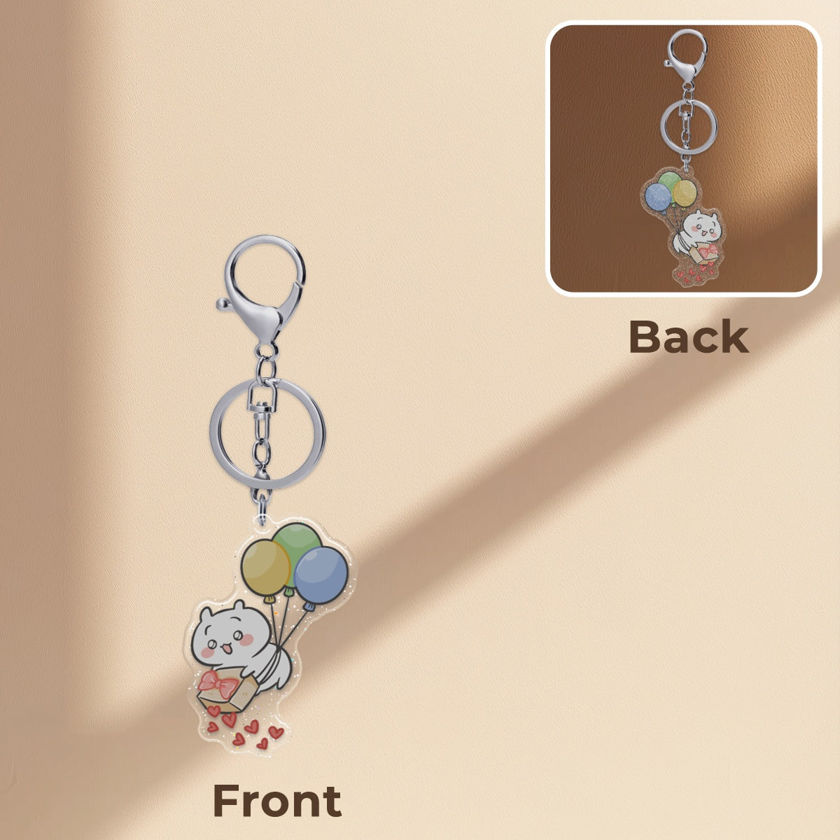 Chiikawa Balloon Acrylic Epoxy Keychain