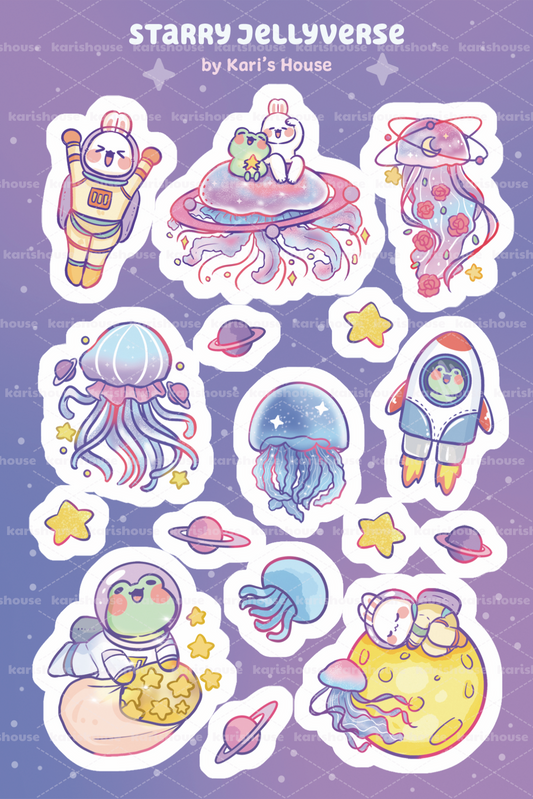 Starry Jellyverse Sticker Sheet