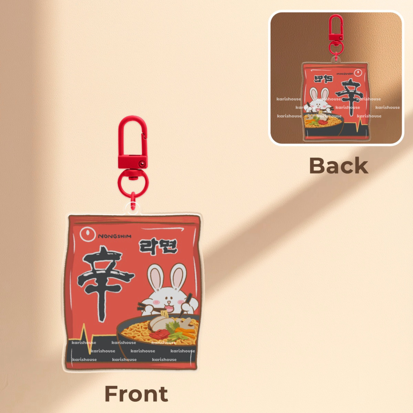 Nongshim Noodle Acrylic Epoxy Keychain