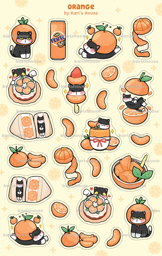 Orange Sticker Sheet