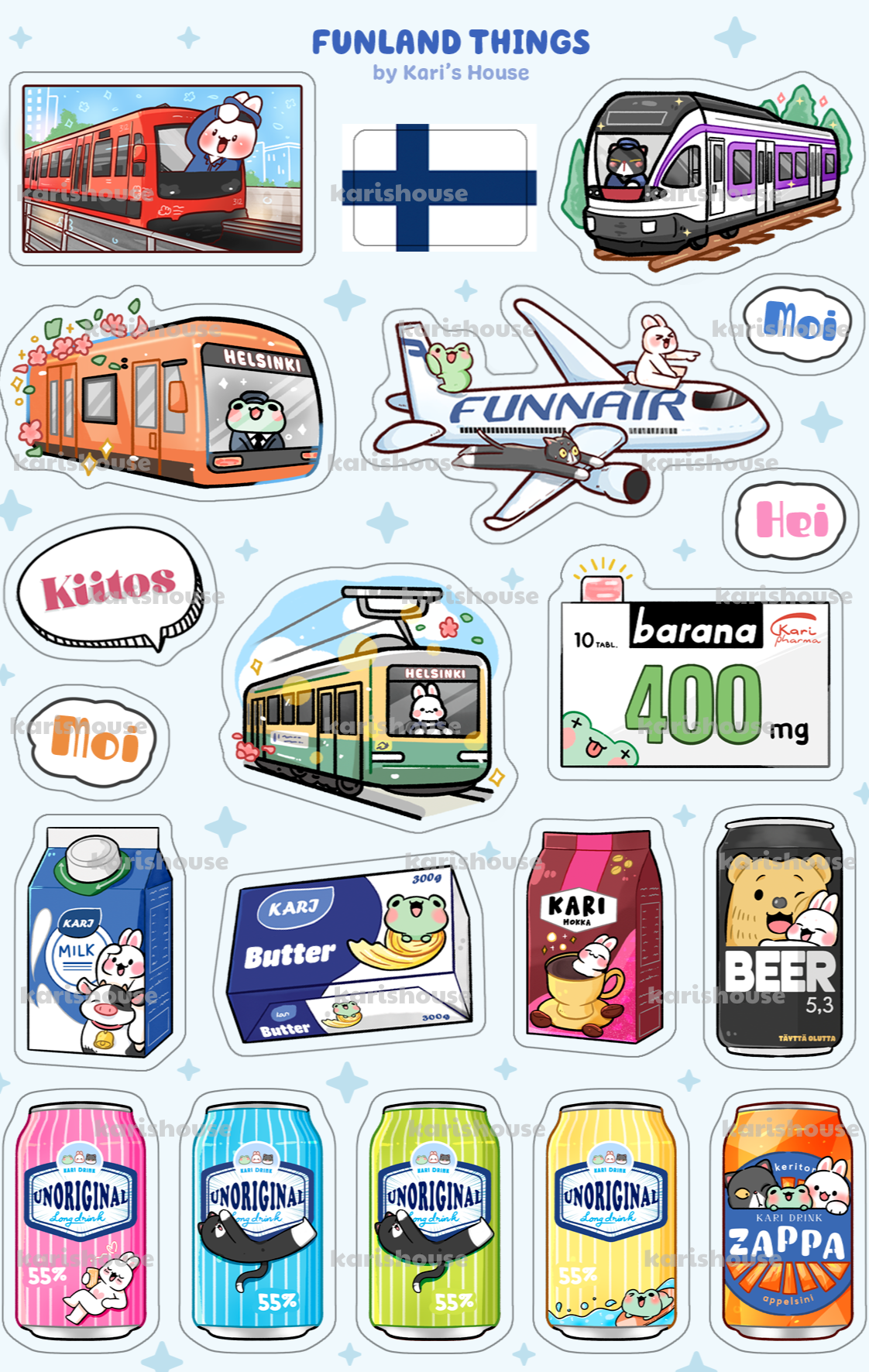 Funland Things Sticker Sheet