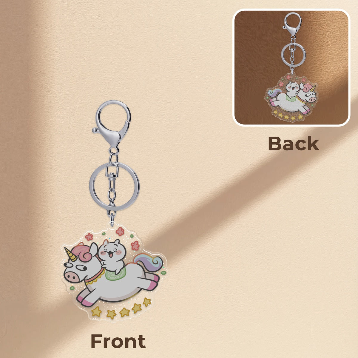 Chiikawa Unicorn Acrylic Epoxy Keychain