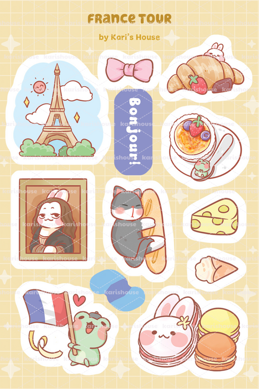 France Tour Sticker Sheet