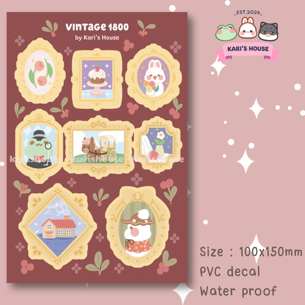 Vintage 1800 Sticker Sheet