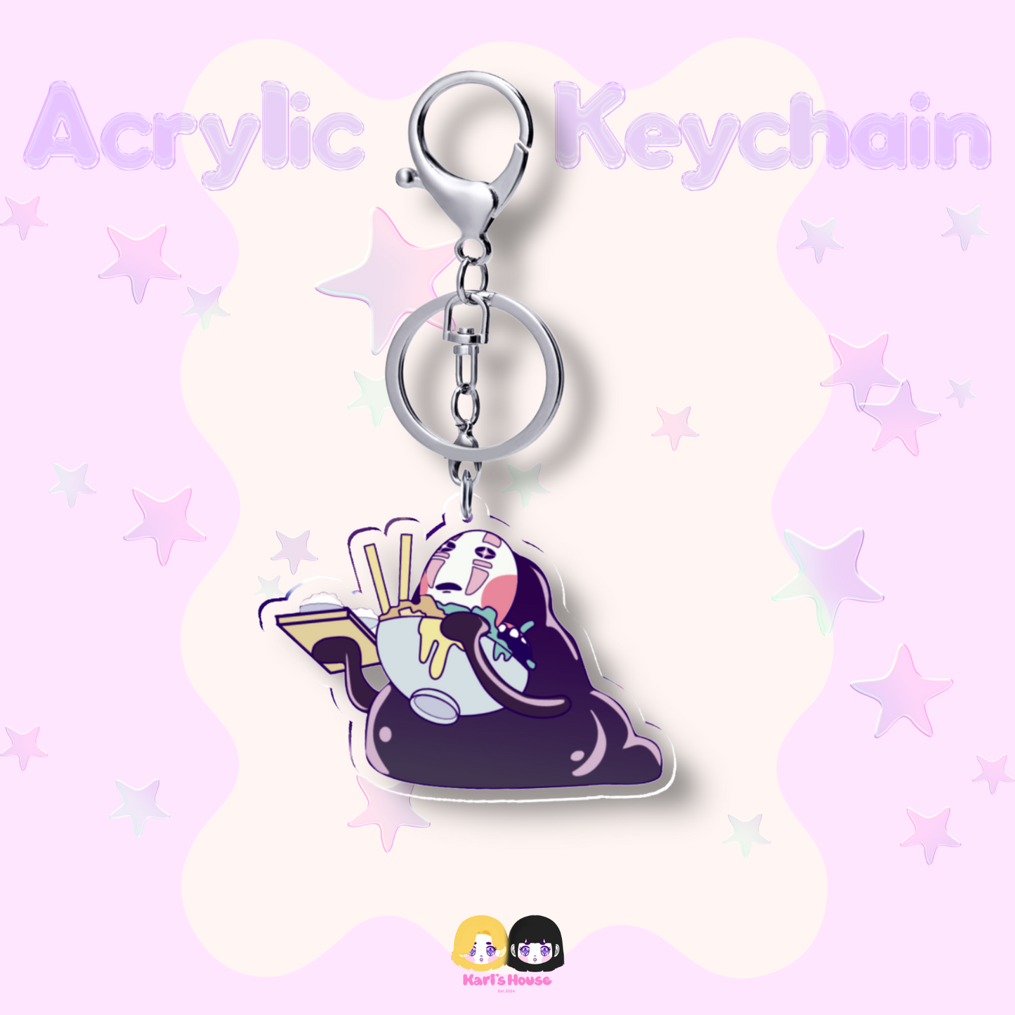 Kaonashi Eating Acrylic Keychain