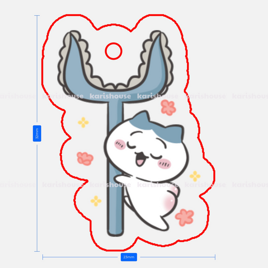 Hachiware Dance Phone Charm