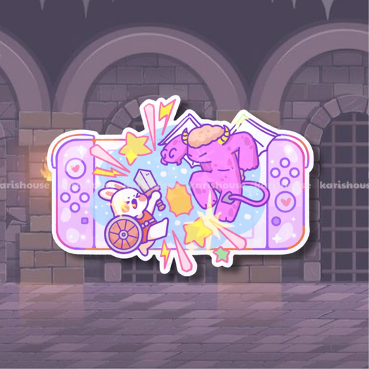 Nintendo Sticker Glitter Die Cut