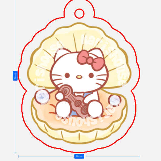 Shell Hello Kitty Phone Charm