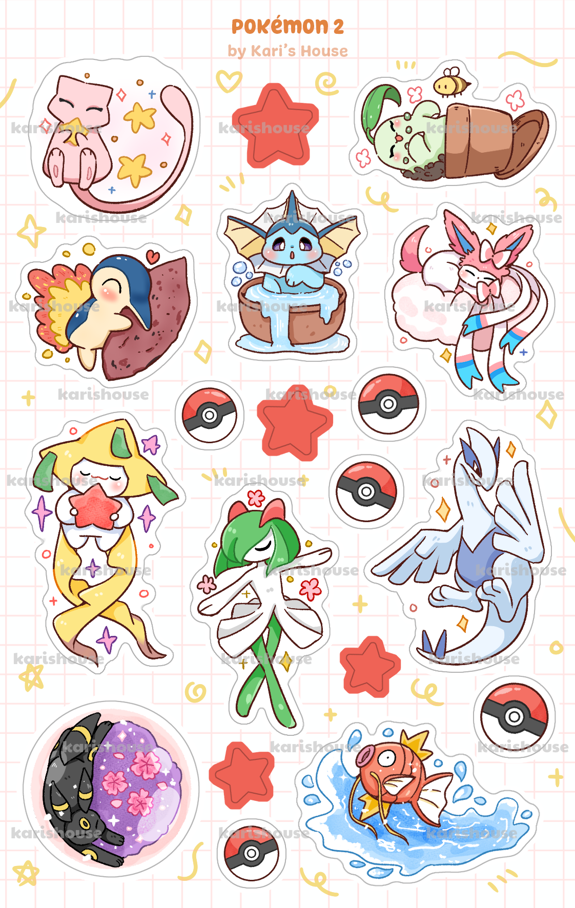 Pokecore 2 Sticker Sheet