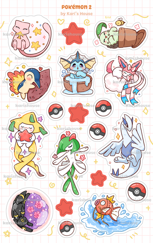 Pokecore 2 Sticker Sheet