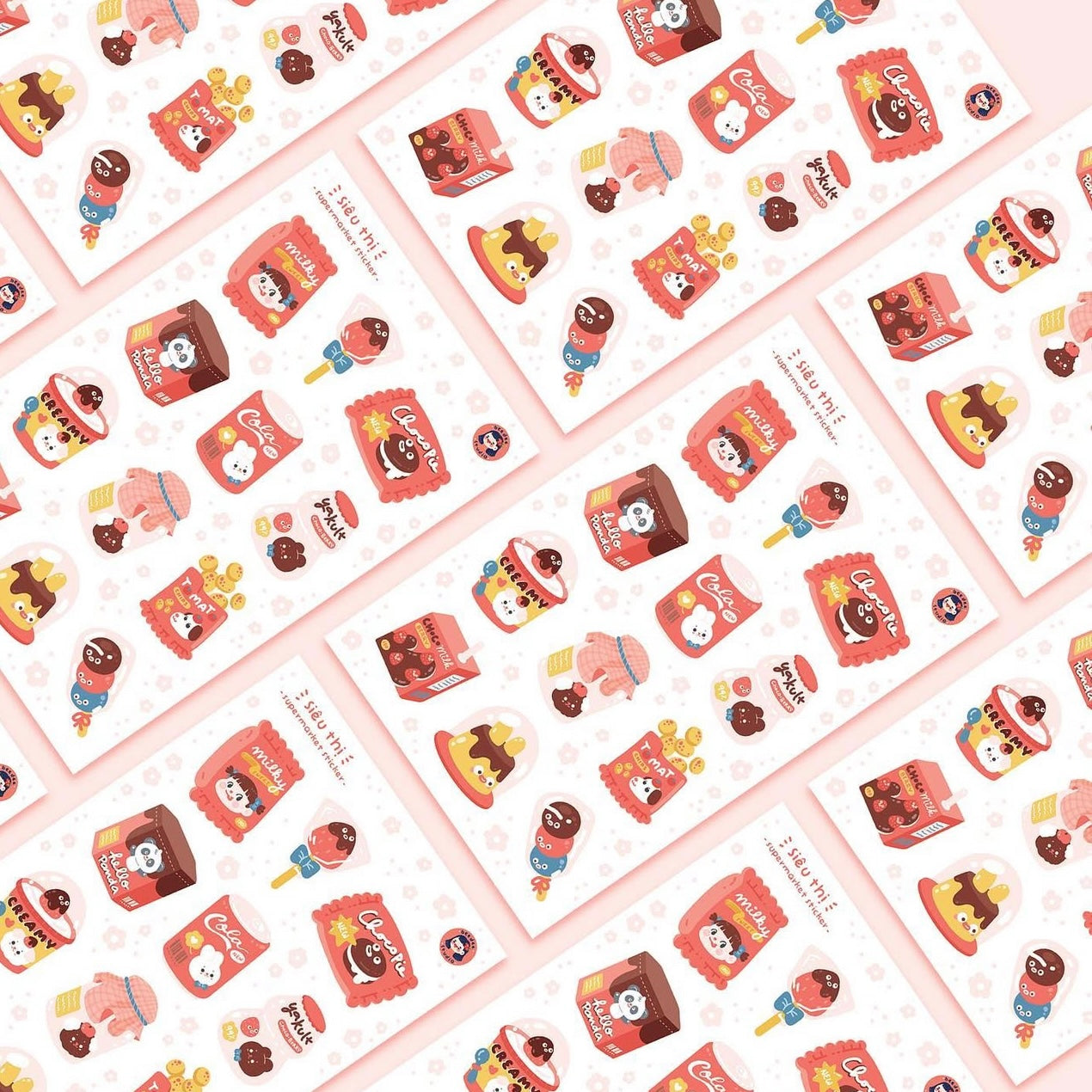 Supermarket Sticker Sheet - Bee Dee Studio