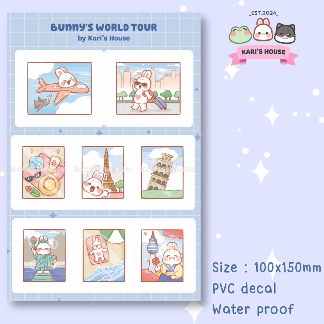 Bunny’s World Tour Sticker Sheet