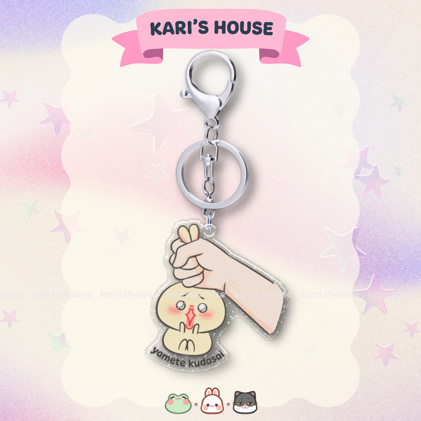 Usagi Yamete Acrylic Epoxy Keychain