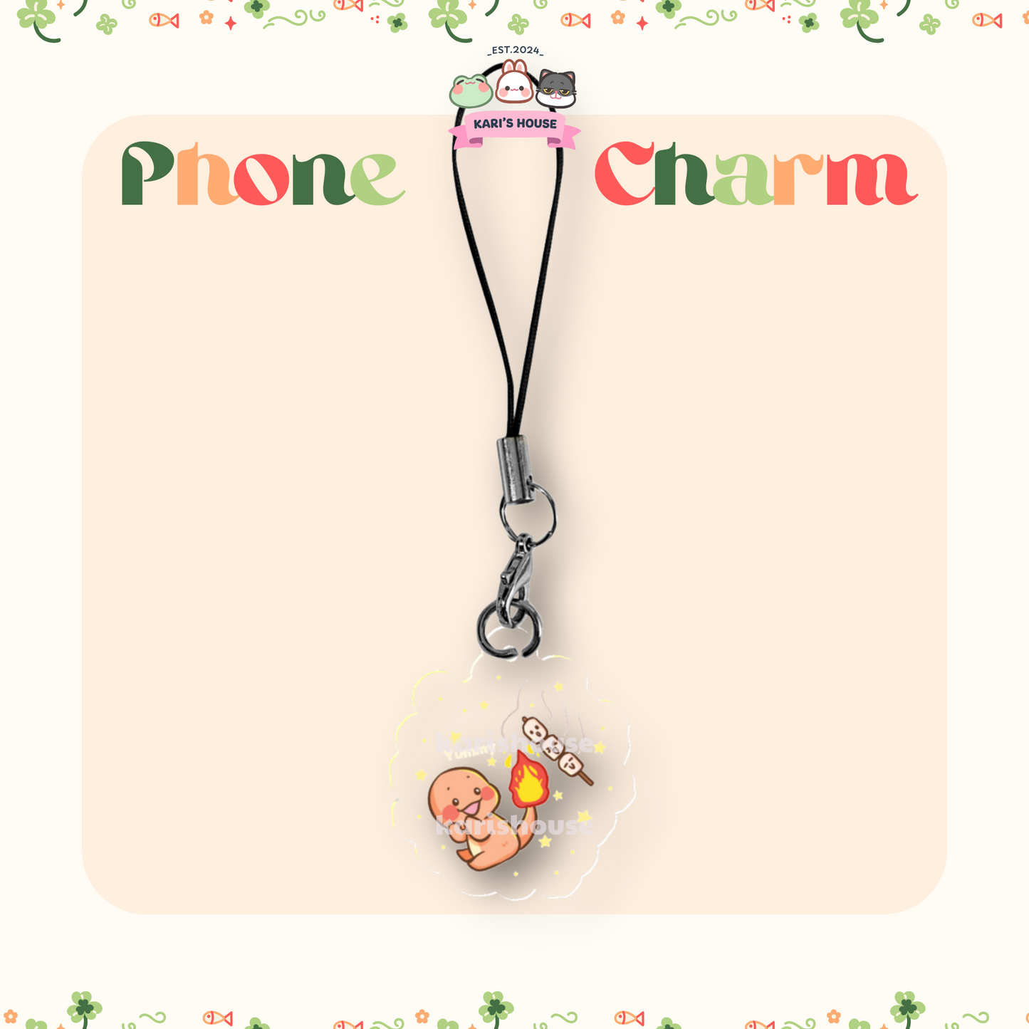 Chamander Phone Charm - Pokemon Collection