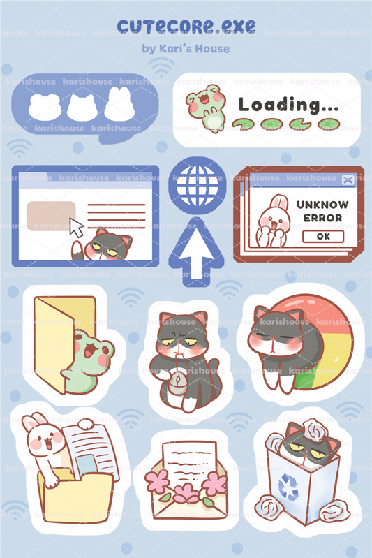 Cutecore.exe Sticker Sheet