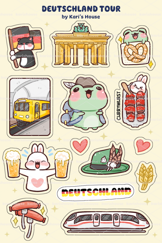 Deutschland Tour Sticker Sheet