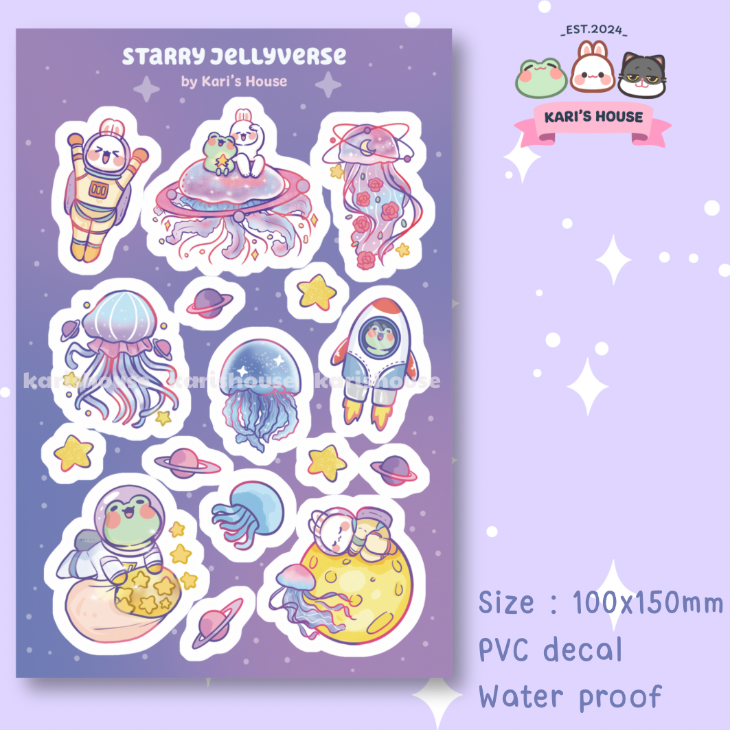 Starry Jellyverse Sticker Sheet