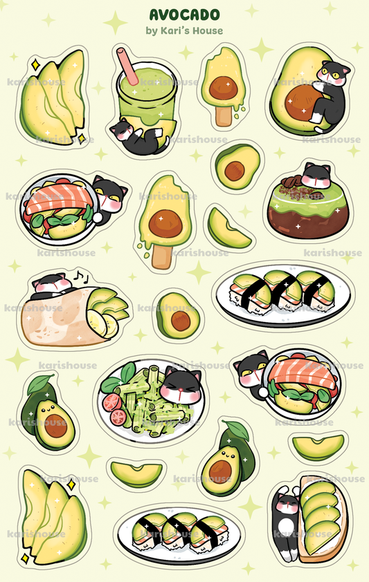 Avocado Sticker Sheet