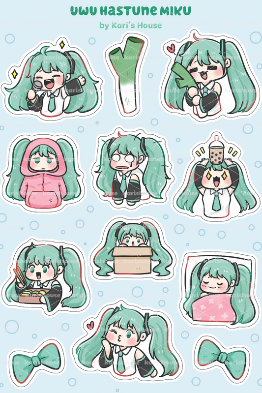 UWU Hastune Miku Sticker Sheet