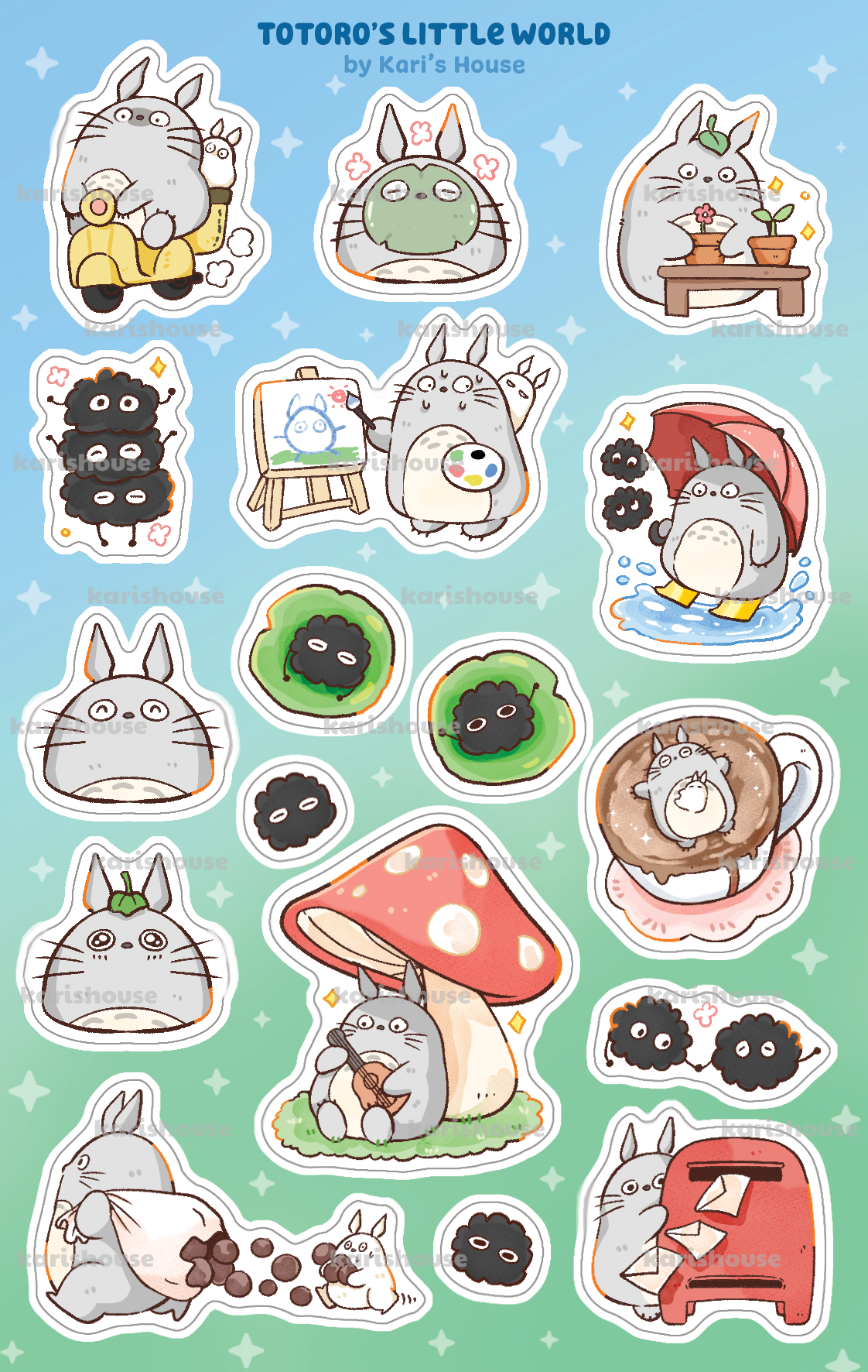 Totoro’s Little World Sticker Sheet