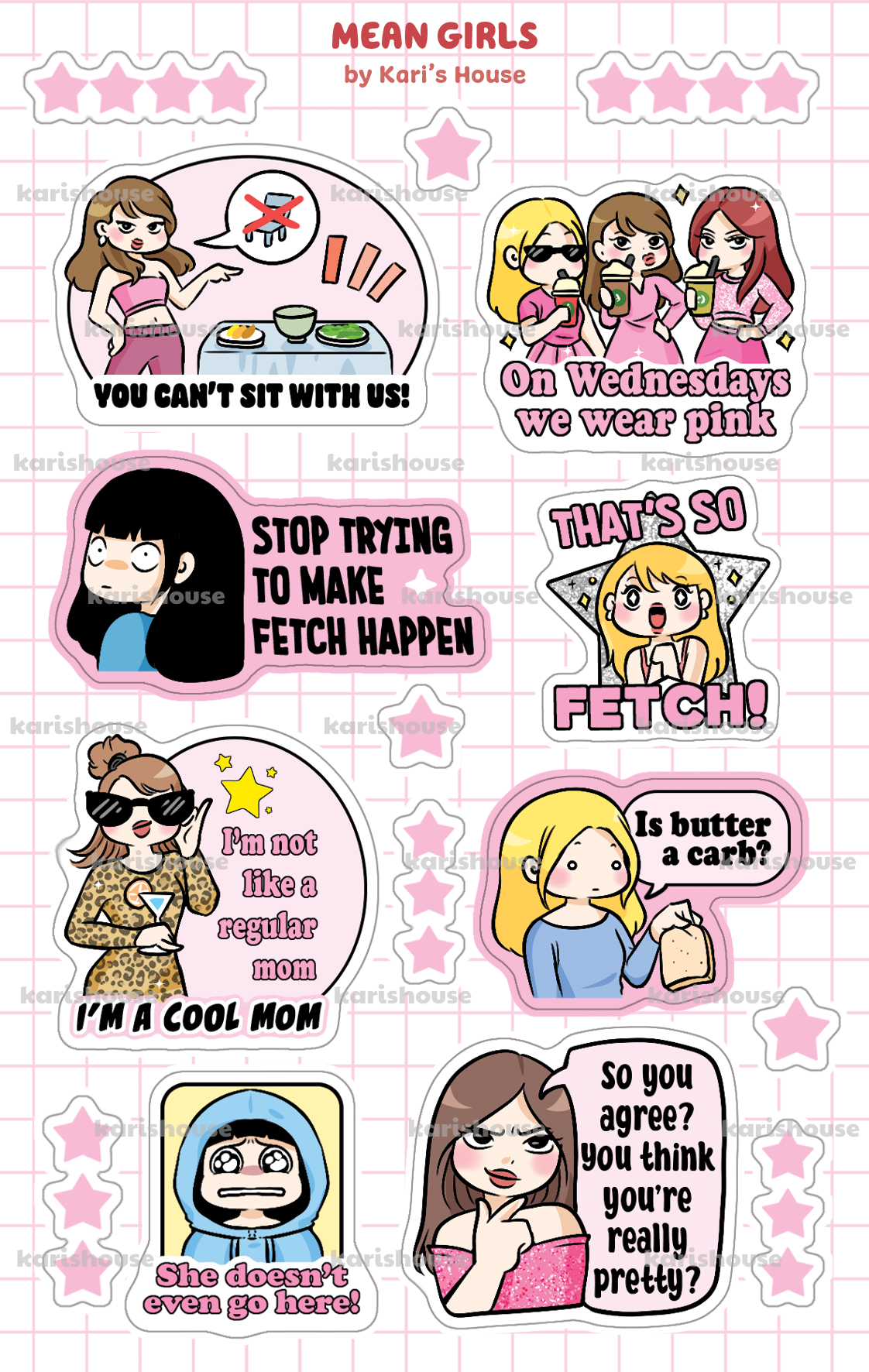 Mean Girls Sticker Sheet