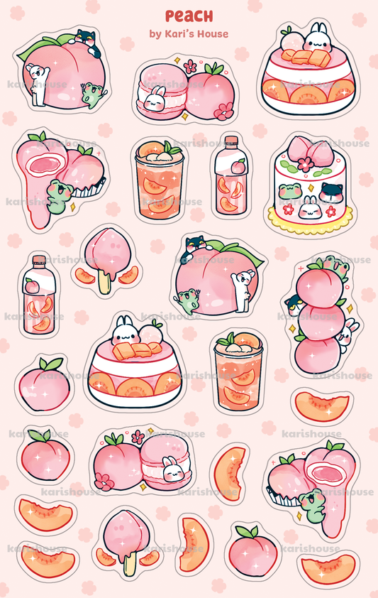 Peach Sticker Sheet