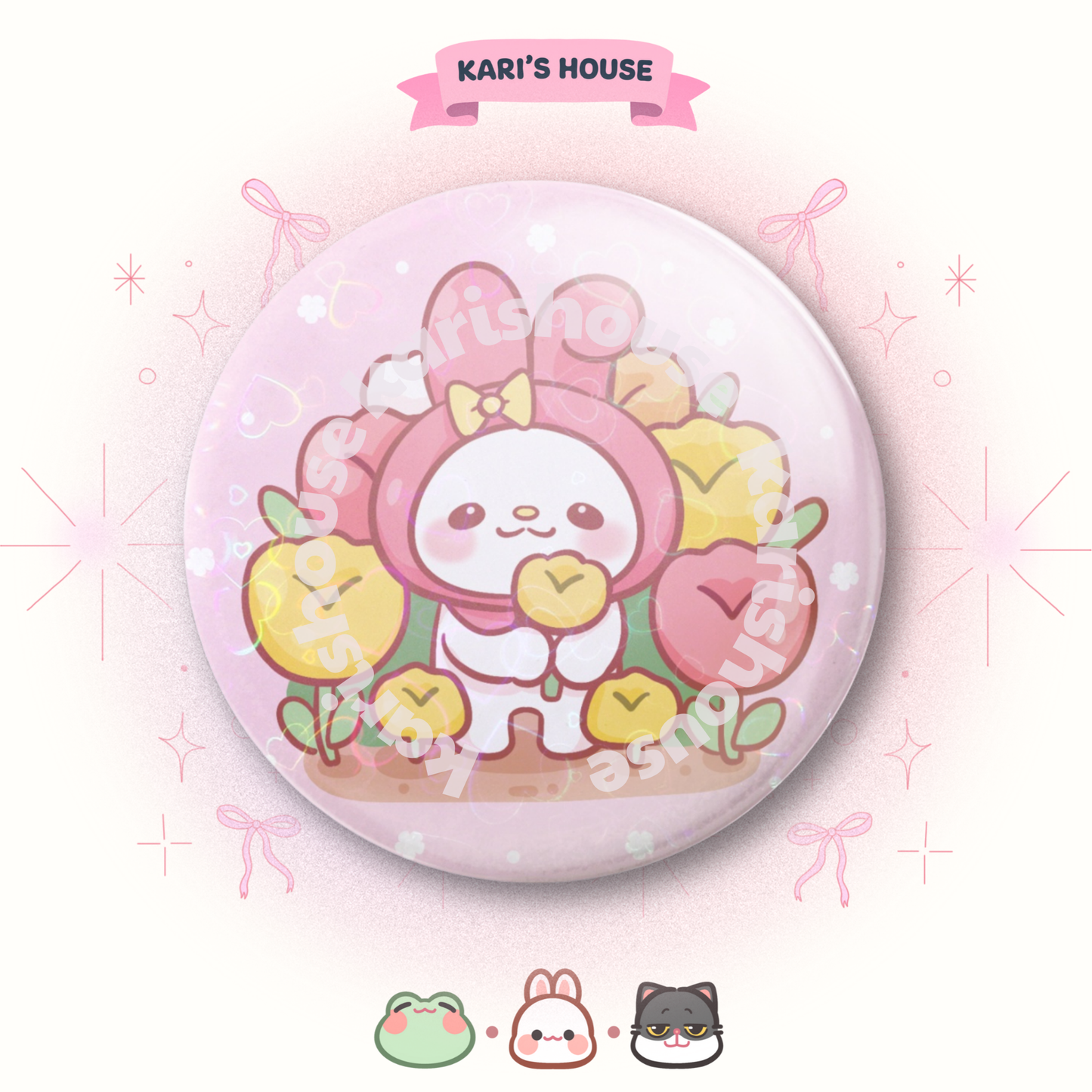 Melody Tulips Badge/Button Pin