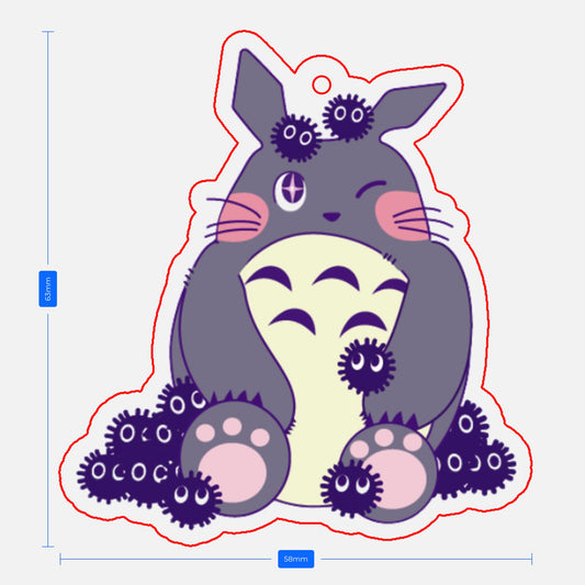 Totoro Blinking Acrylic Keychain