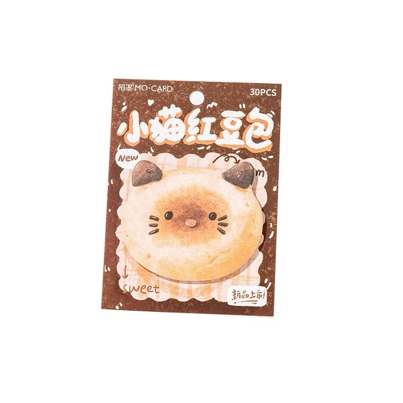 Cat Bread Sticky Notepad
