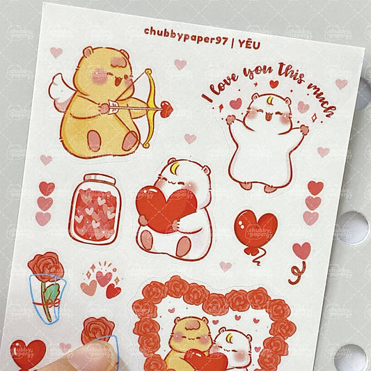 Love Sticker Sheet - Chubby