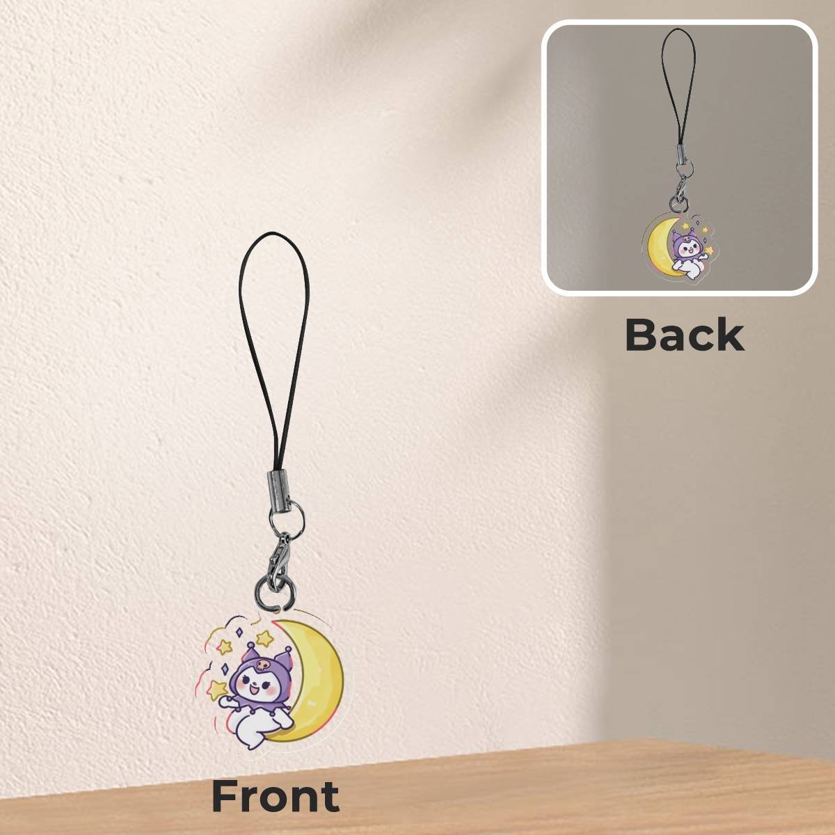 Moon Kuromi Phone Charm