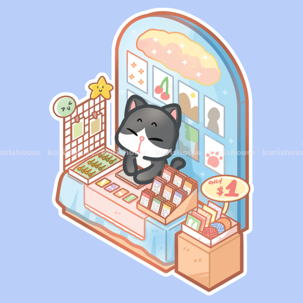 Kari Selling Booth Sticker Die Cut