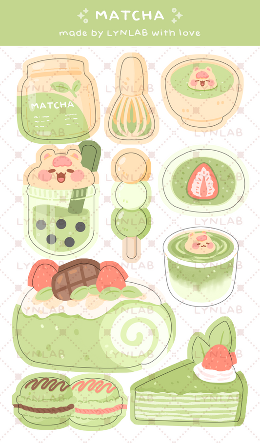 Matcha Sticker Sheet - LynLab