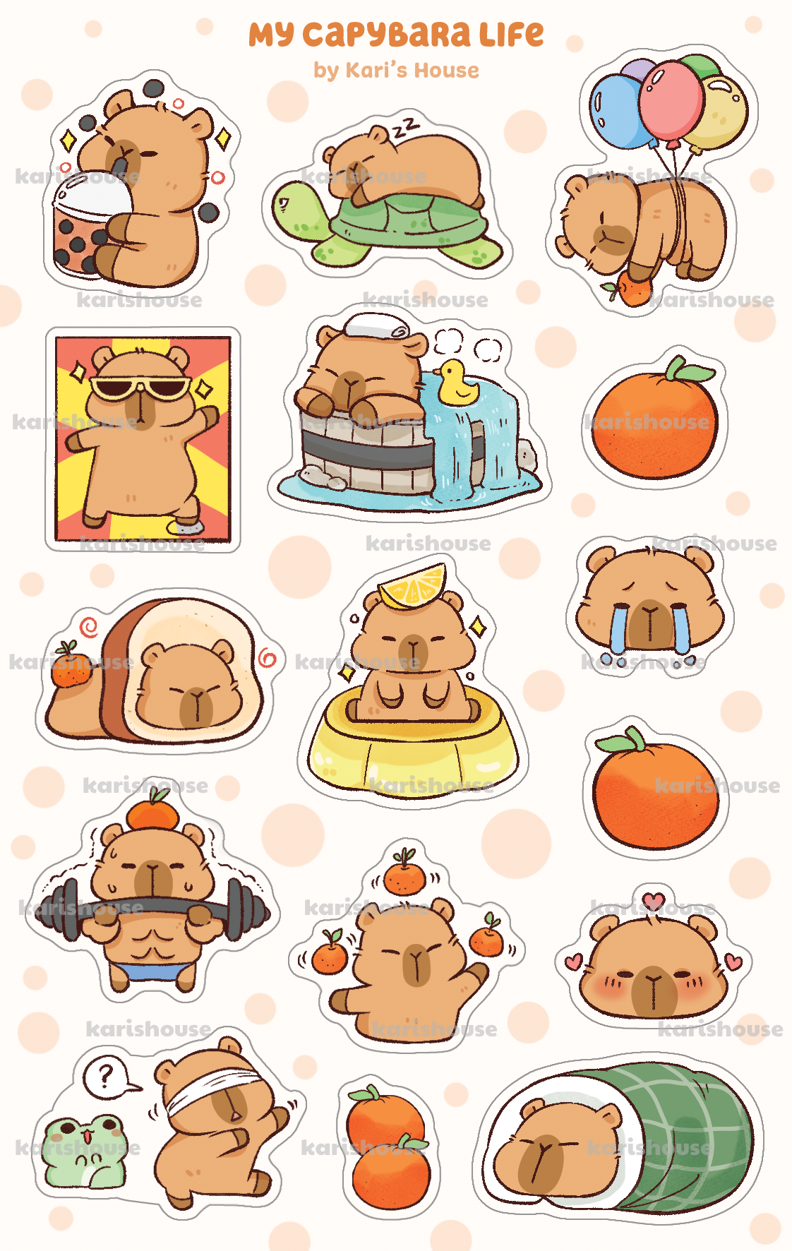 My Capybara Life Sticker Sheet