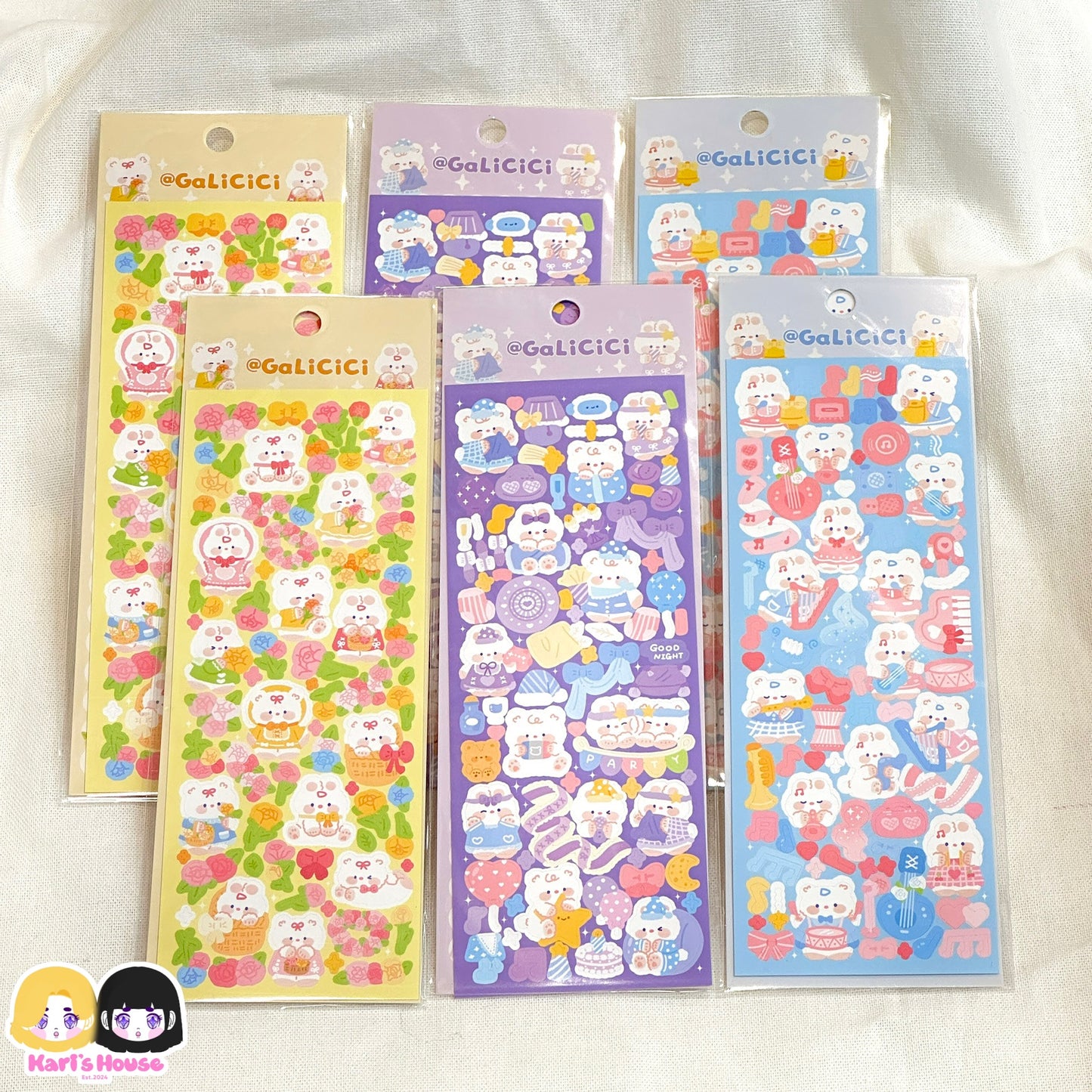White Rabbit Galicici Sticker Sheet