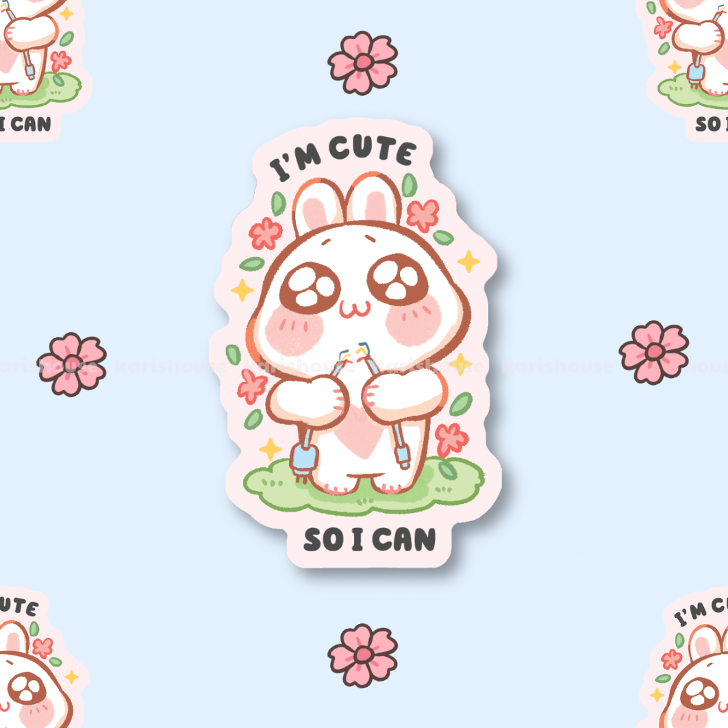Bunny Soft Chaos Collection Sticker Die Cut
