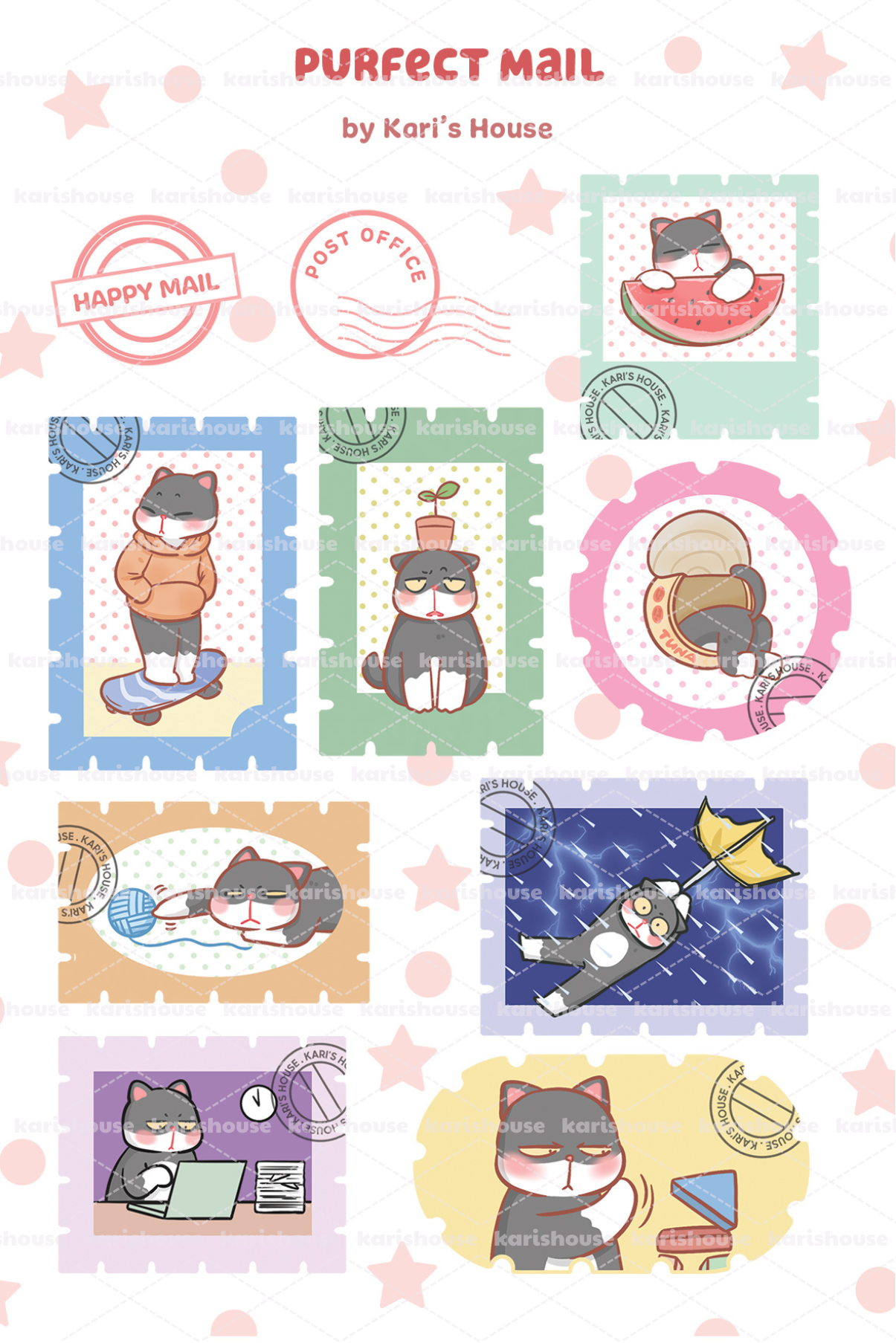 Purfect Mail Sticker Sheet