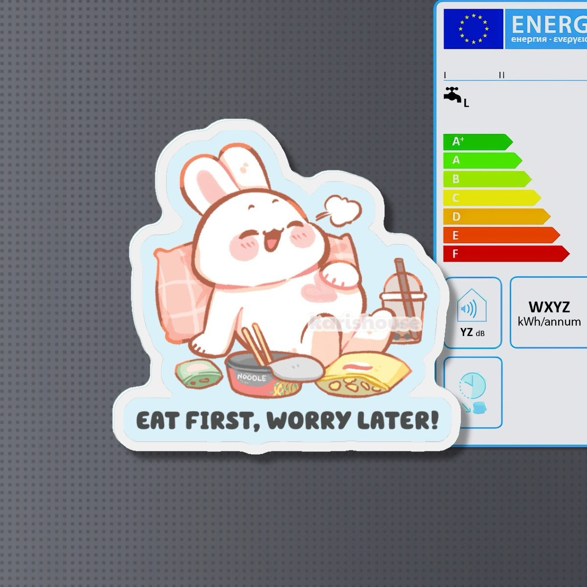 Eat First Fridge Magnet