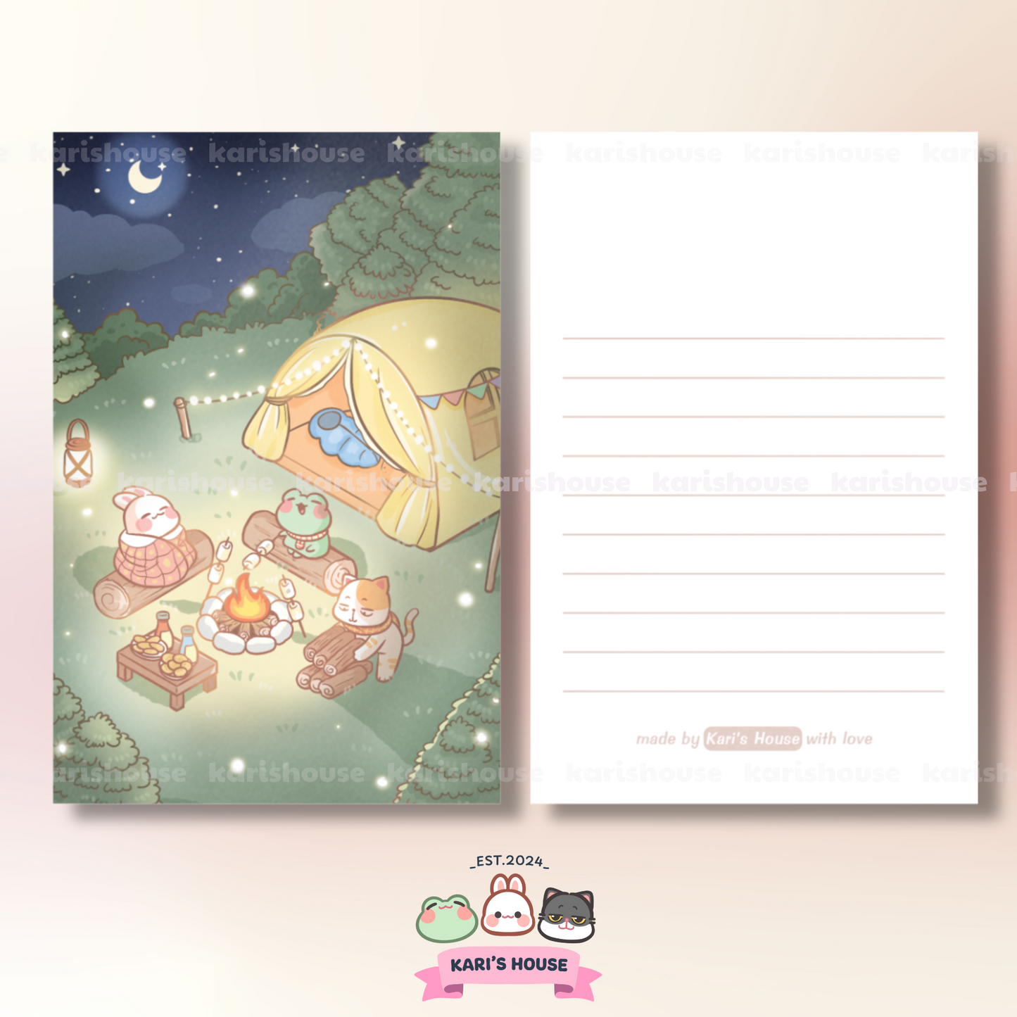 Camping Postcard