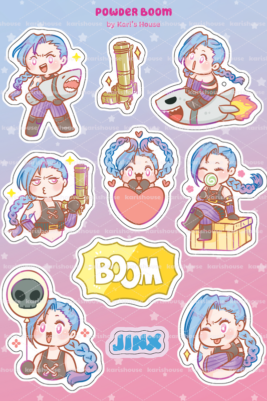 Powder Boom Sticker Sheet