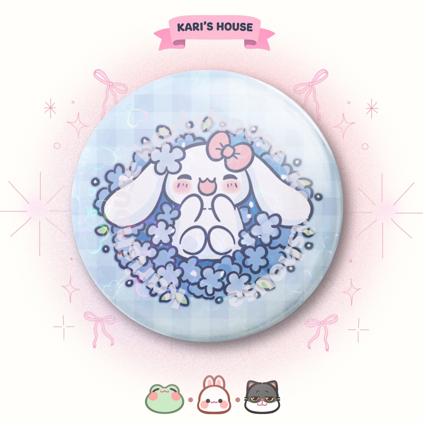 Cinnamoroll Flowers Badge/Button Pin