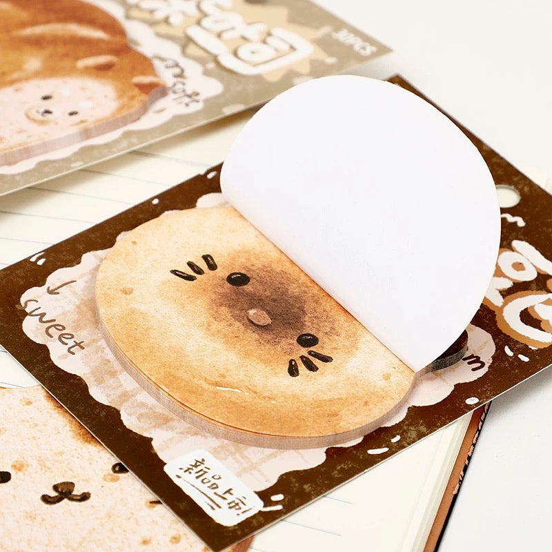 Cat Bread Sticky Notepad